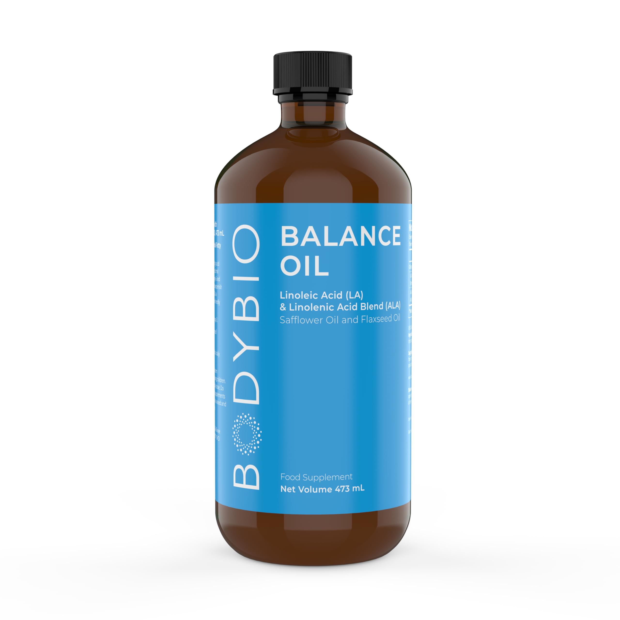 Omega 3 + 6 | Essential Fatty Acids | Safflower and Flax Seed Oil Blend | Cold Pressed | LA & ALA Fatty Acid | Balance Oil 16 oz