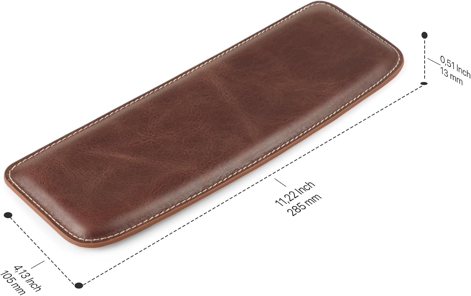 Genuine Leather Keyboard Pad - Premium Ergonomic Support for Comfortable Typing at Work and Home