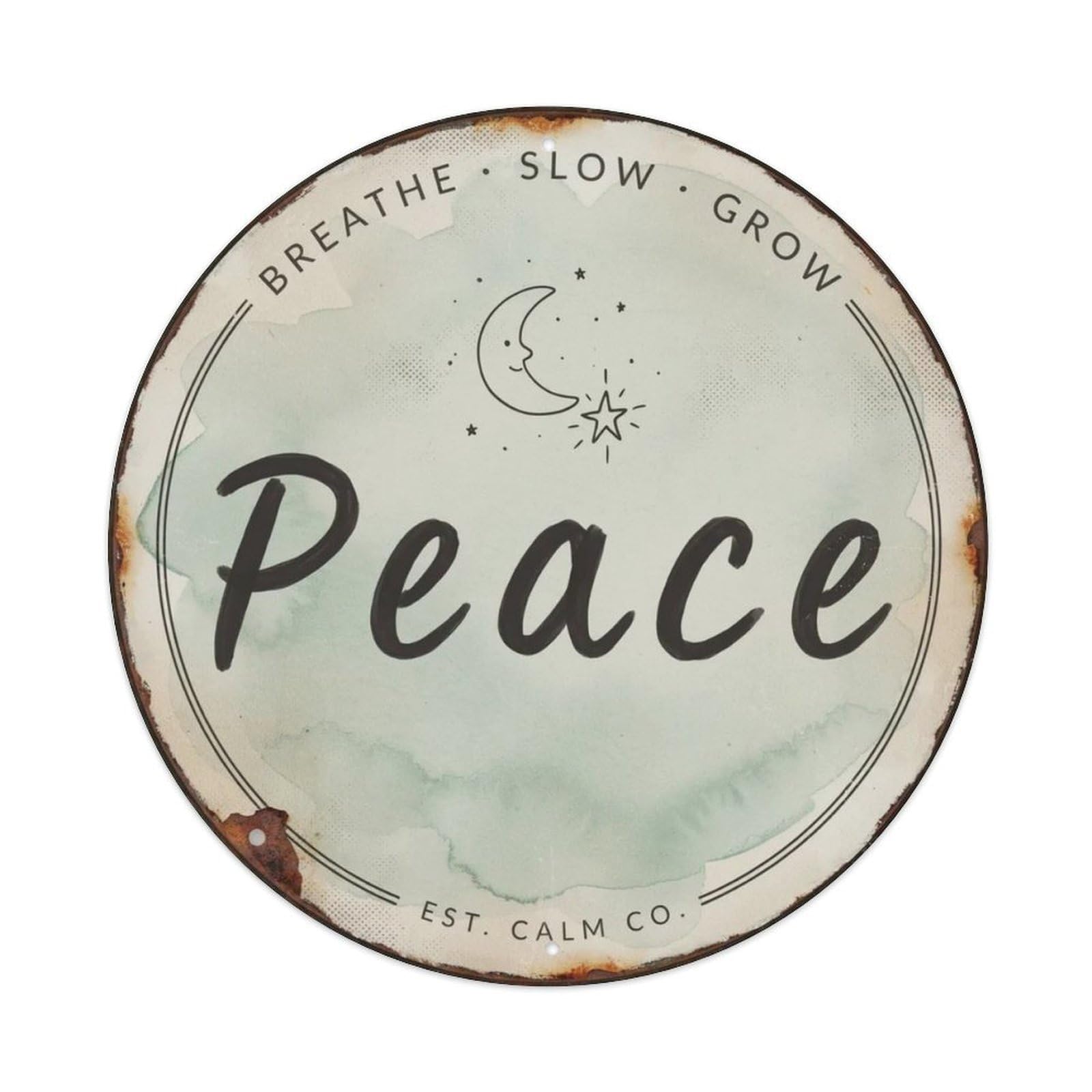 Peace Nordic Minimalist Metal Tin Sign Plaque