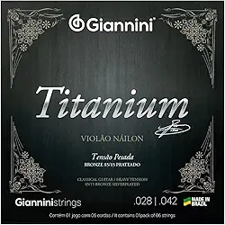 Encordoamento Violao Nylon Giannini Titanium Genwta Pesada