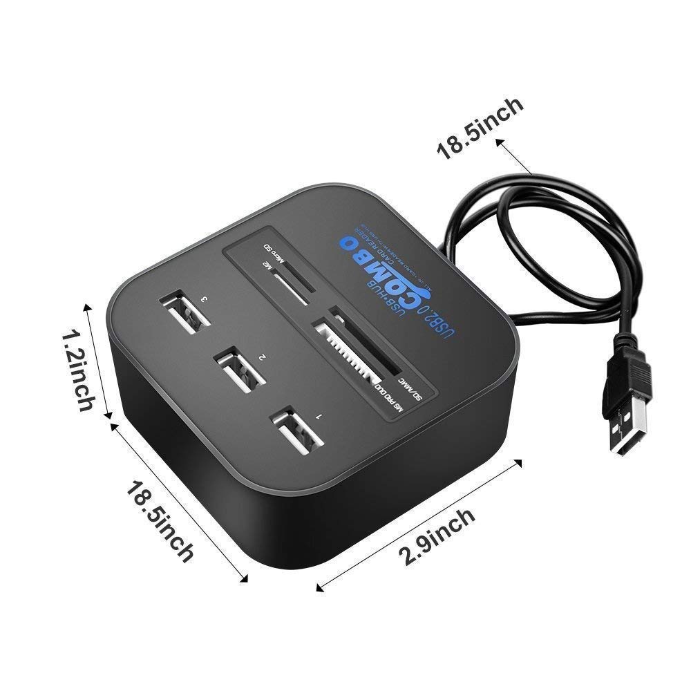 Card Reader & USB Hub Combo - Cables Kart -3 Card Reader & USB Hub Combo - Cables Kart -3