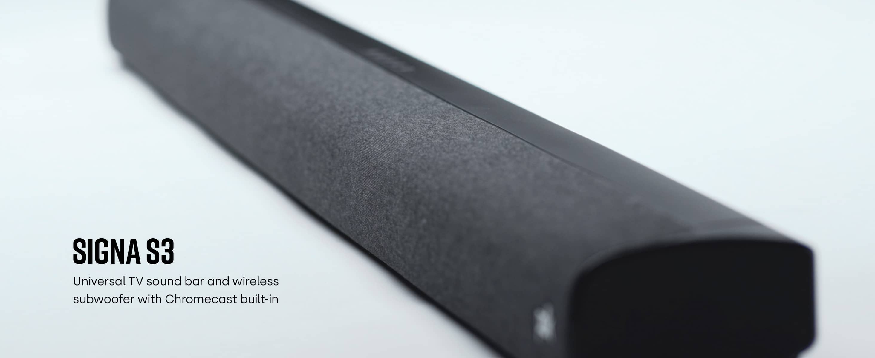 Polk Signa S3 サウンドバーセット Signa S3 - Sound Bar with Wireless Subwoofer and Chromecast