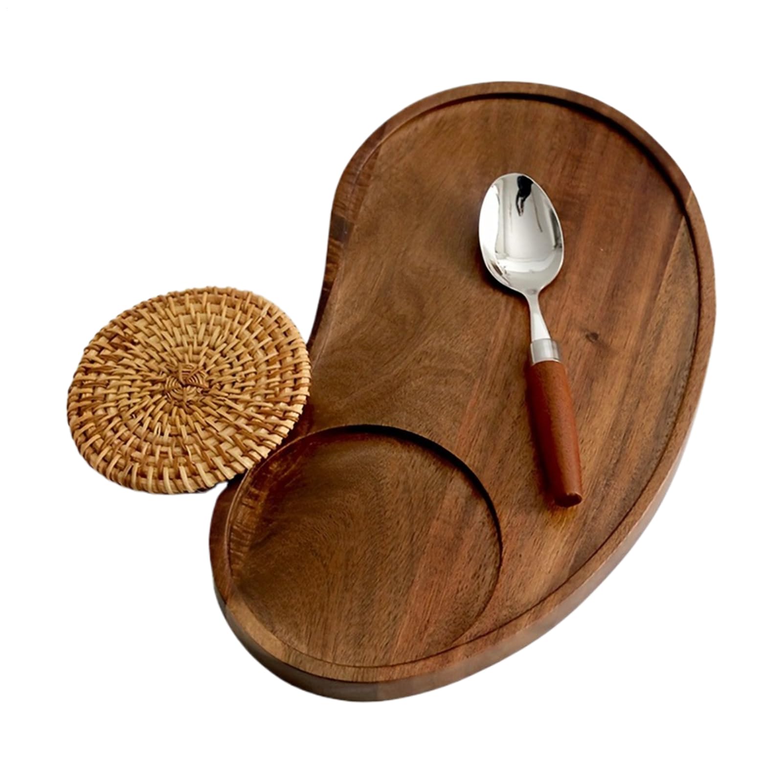 Plateau de service pour petit-déjeuner maison et plateaux en bois décoratifs de salon