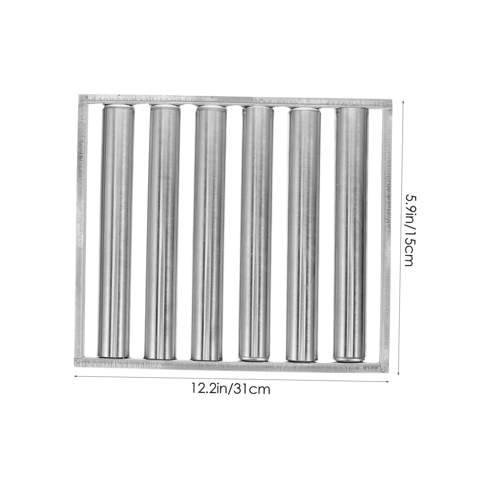 FONDOTIN Portable Sausage Grill Rack Stainless Steel Roller Stand with Long Handle for Camping Picnics and BBQ Parties