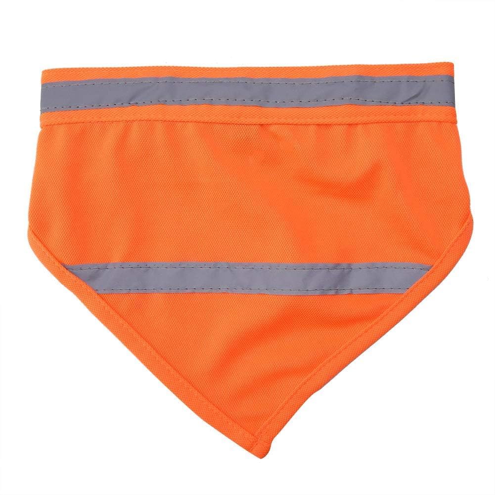 Bufanda Reflectante Para Mascotas, Pañuelo Para Perros Collar De Bufanda Para Mascotas Cuello Para Mascotas De Perros Y Gatos Pequeños O Medianos(L-Naranja Fluorescente)