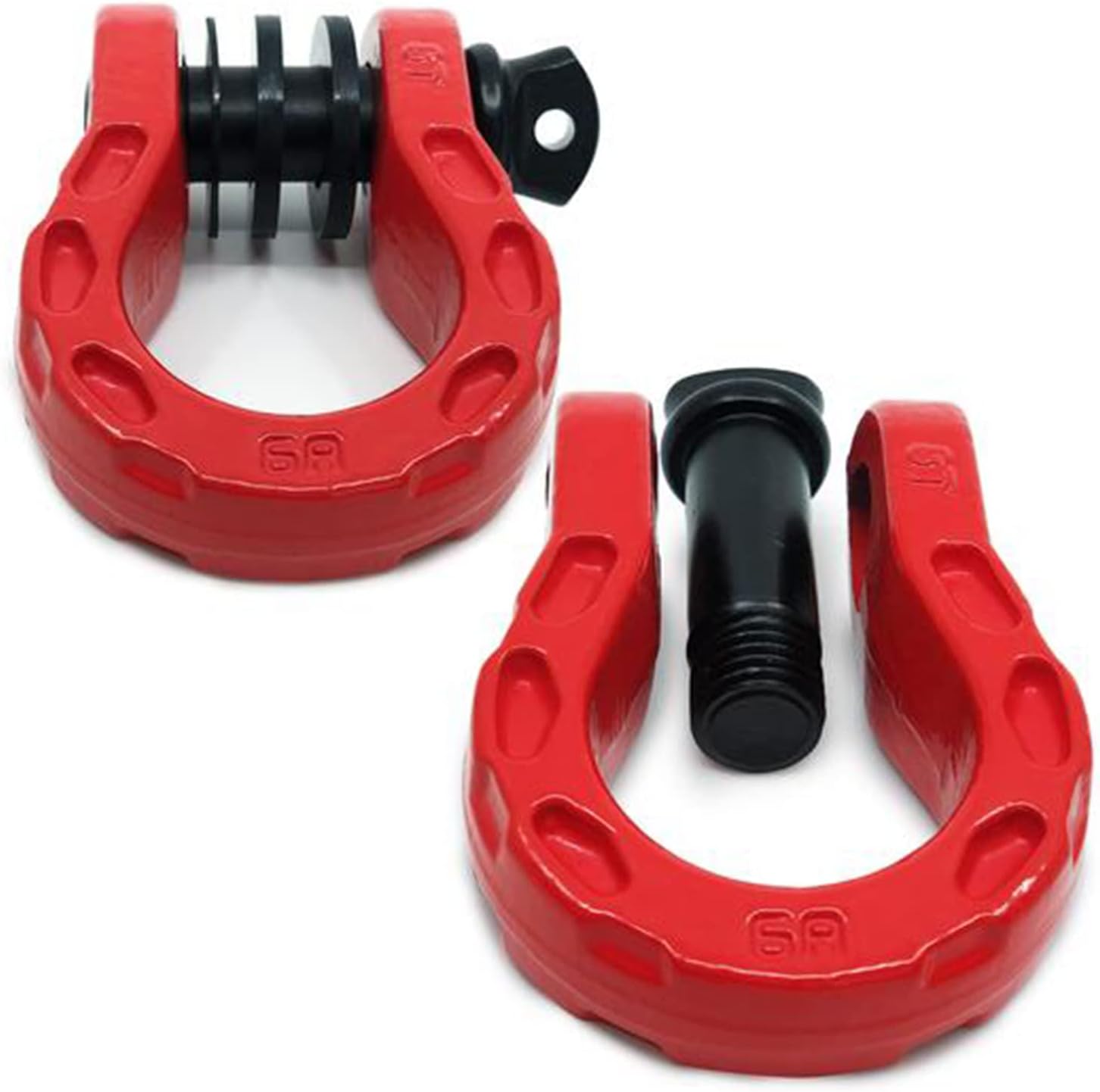 GearAmerica Mega D-Ring Shackles - 68,000 lbs Towing Capacity - Stronger Than 3/4" D-Ring - Tow Shackle, 7/8" Pin & Washers - Secure Off-Road Recovery Connection