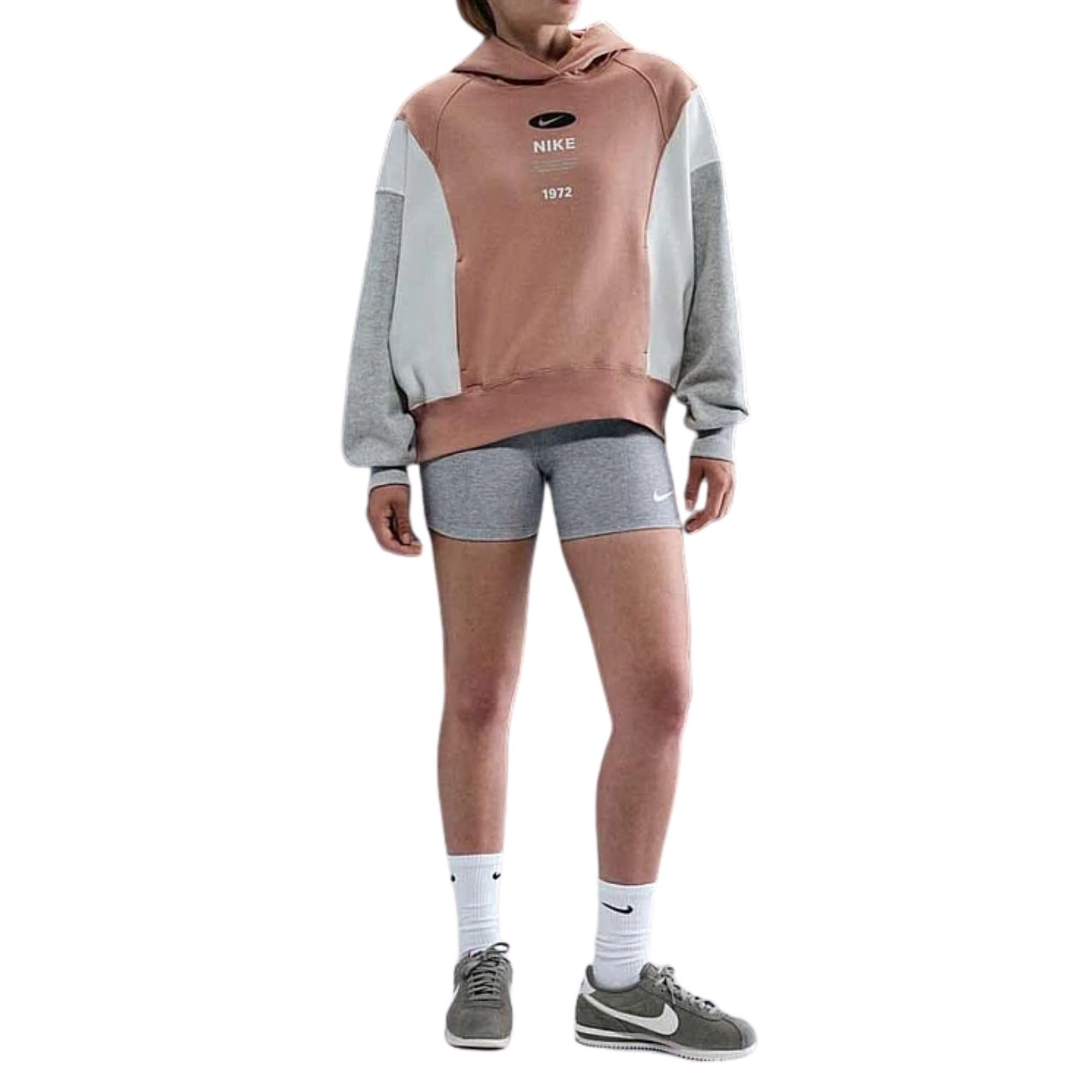 NIKE Phoenix Remix - Sudadera de mujer de gran tamaño con capucha, color rosa, código IH8516-688