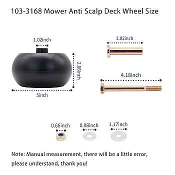 hakkacandyland　0710 Amazon.com: 103-3168 Mower Anti Scalp Deck Wheel Fits for