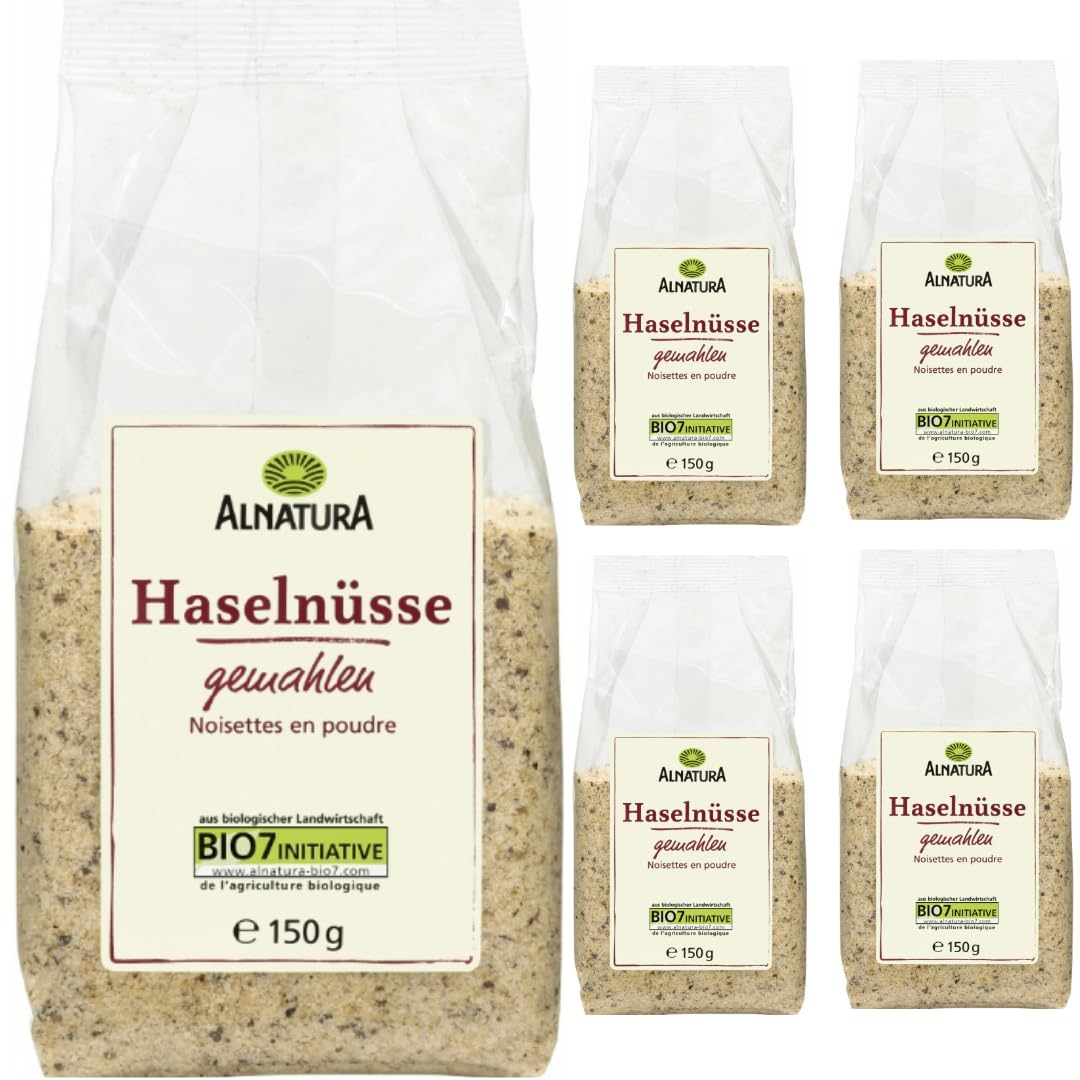 Alnatura Haselnüsse gemahlen 150 gramm x 5 STÜCK