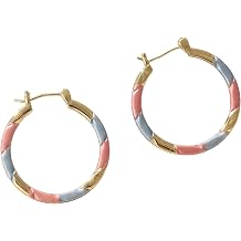 Classic tricolor geometric hoop earrings, for Women Party Everyday Ear Jewelry Statement Gift