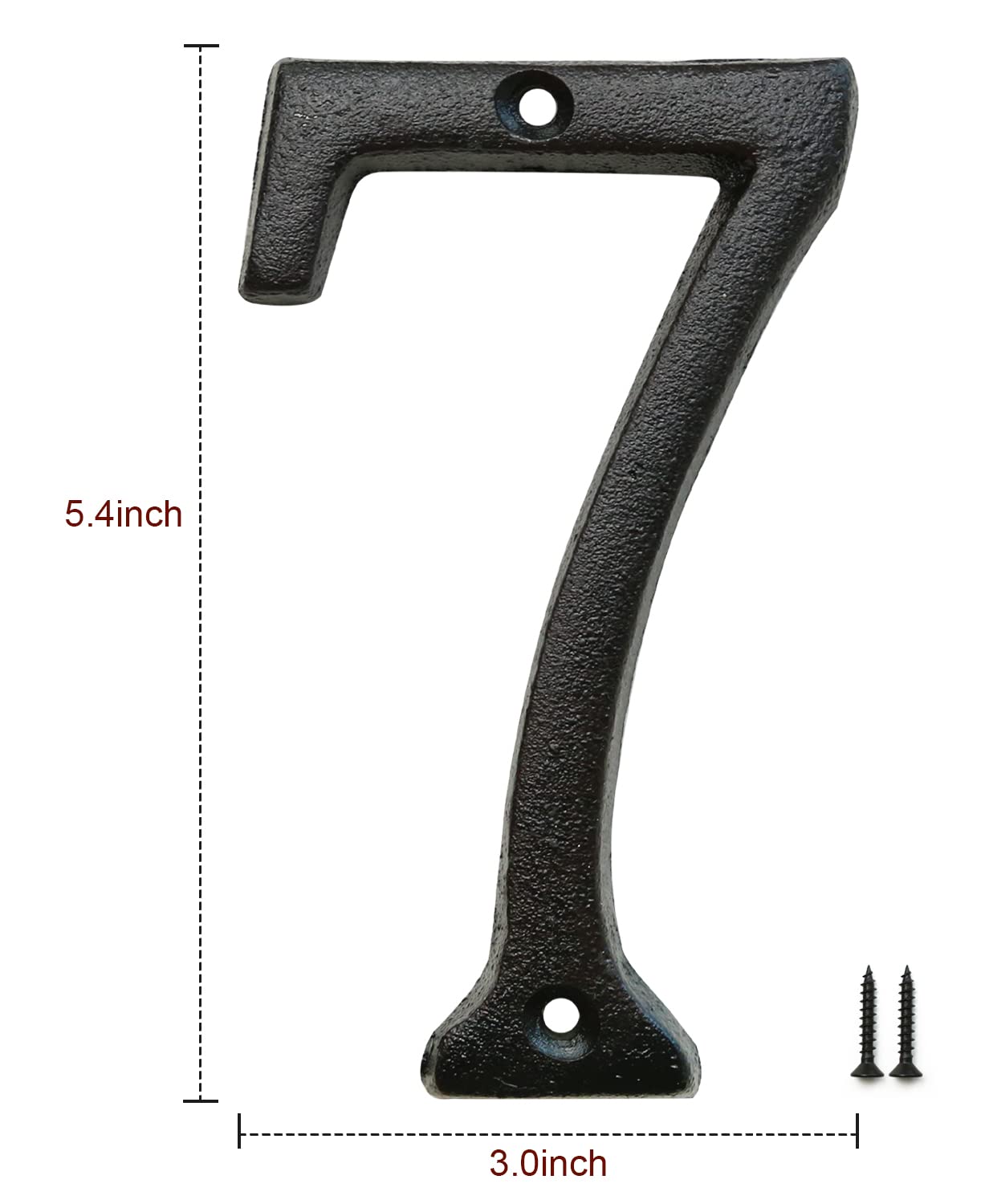 Lettre N De Maison En Fonte De 13 Cm De Haut, Lettre D'adresse Solide Pour La Maison, élégante Finition Noire Marron, Assortie Parfaite Avec Les