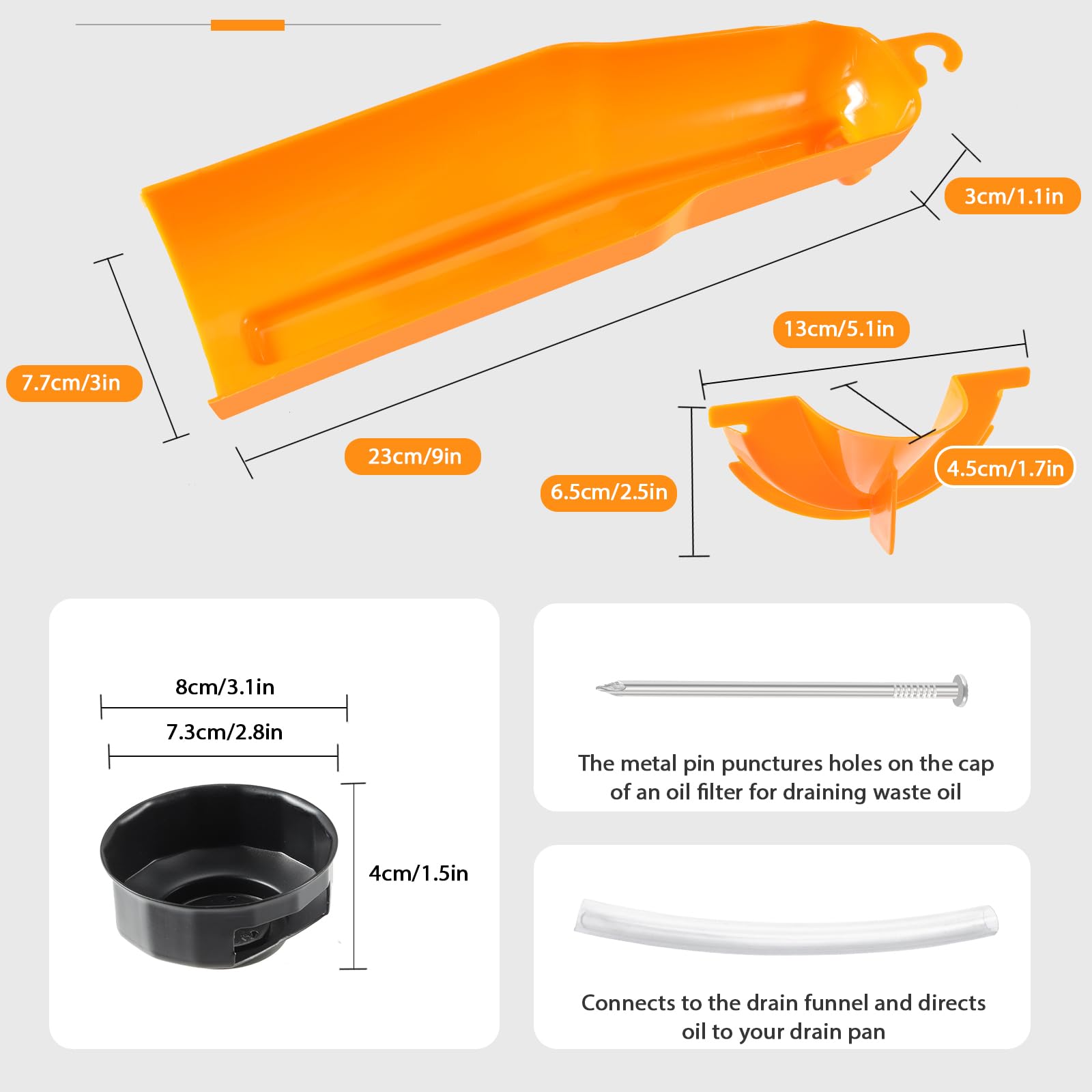Motorcycle Primary Case Oil Fill Funnel Drip-Free Oil Filter Funnel Tool Kit