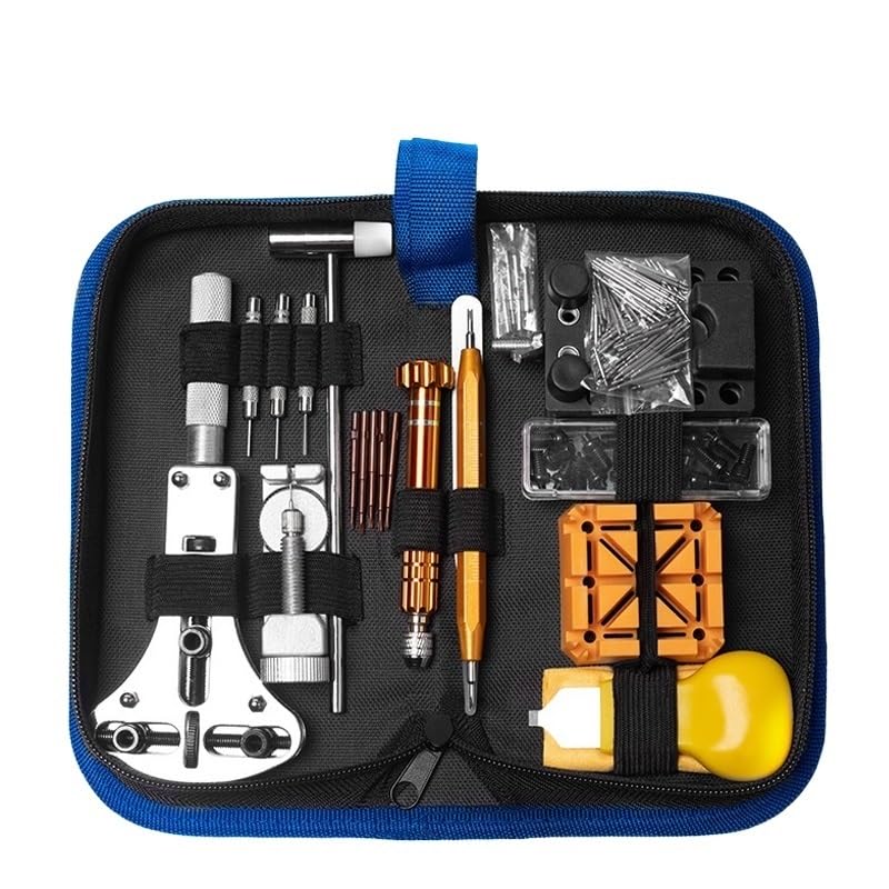 CHENJIAHAO Uhrenwerkzeug Watch Link Pin Remover Gehäuseöffner Repair Tool Kit Set Opener Link Spring Bar Remover Horlogemaker Gereedschap Uhrmacherwerkzeug Set(404pc)