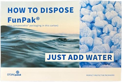 Miniatura 4 de Bubblefast! Brand FunPak MiniPack, maní de embalaje biodegradable a base de plantas, 0,60 pies cúbicos, bolsa, compostable (nubes esponjosas)