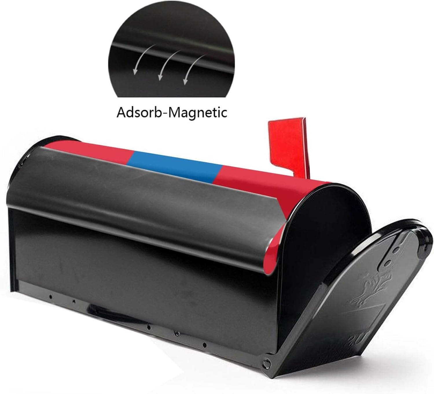 Mongolian Flag Print Magnetic Mailbox Cover - Decorative Seasonal Outdoor Mailbox Wrap Mailbox Accessory for Standard & Large US Mailboxes (21×18 in / 25.5×21in)
