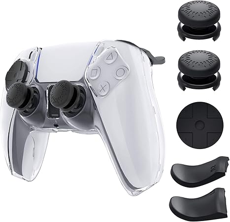 Fyoung Clear Protective Cover For Ps5 Controller Crystal Case Skin With Thumb Grip Caps And Trigger Extenders Bundle For Playstation 5 Dualsense Wireless Controller Amazon Co Uk Pc Video Games Fyoung Clear Protective Cover For Ps5 Controller Crystal Case Skin With Thumb Grip Caps And Trigger Extenders Bundle For Playstation 5 Dualsense Wireless Controller Amazon Co Uk Pc Video Games
