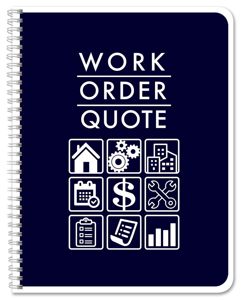 BookFactory Work Order Quote Book/Carbonless Work Order Quotes Tracking Journal - Wire-O, 8.5'' x 11'', 50 Pages (25 Sets of Pages) Contains Duplicates (BX) (Made in USA)