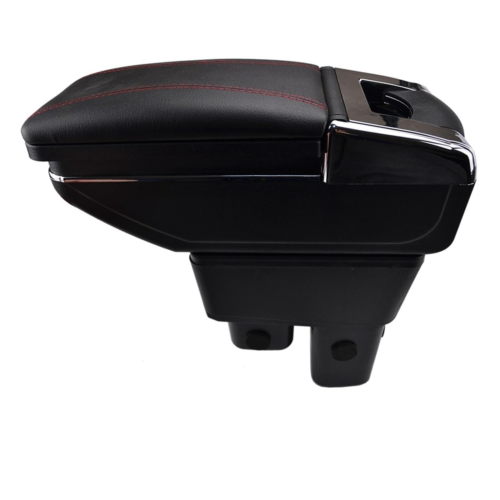 Organizer Car Center Console Armrest Storage Box for Honda for Fit for Jazz 2009-2013 G-E Ash Tray Cup Holder Accessories centre console(Red Thread)