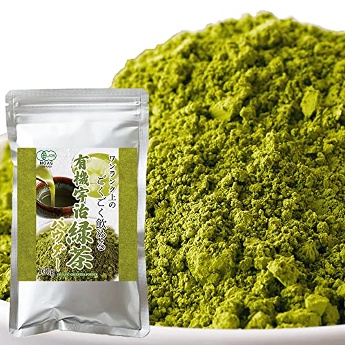 天然生活 ワンランク上のごくごく飲める有機宇治緑茶パウダー (100g) 京都府産 オーガニック 高級 粉末 50杯 大容量 業務用 JAS 無農薬 残留農薬ゼロ 栄養まるごと