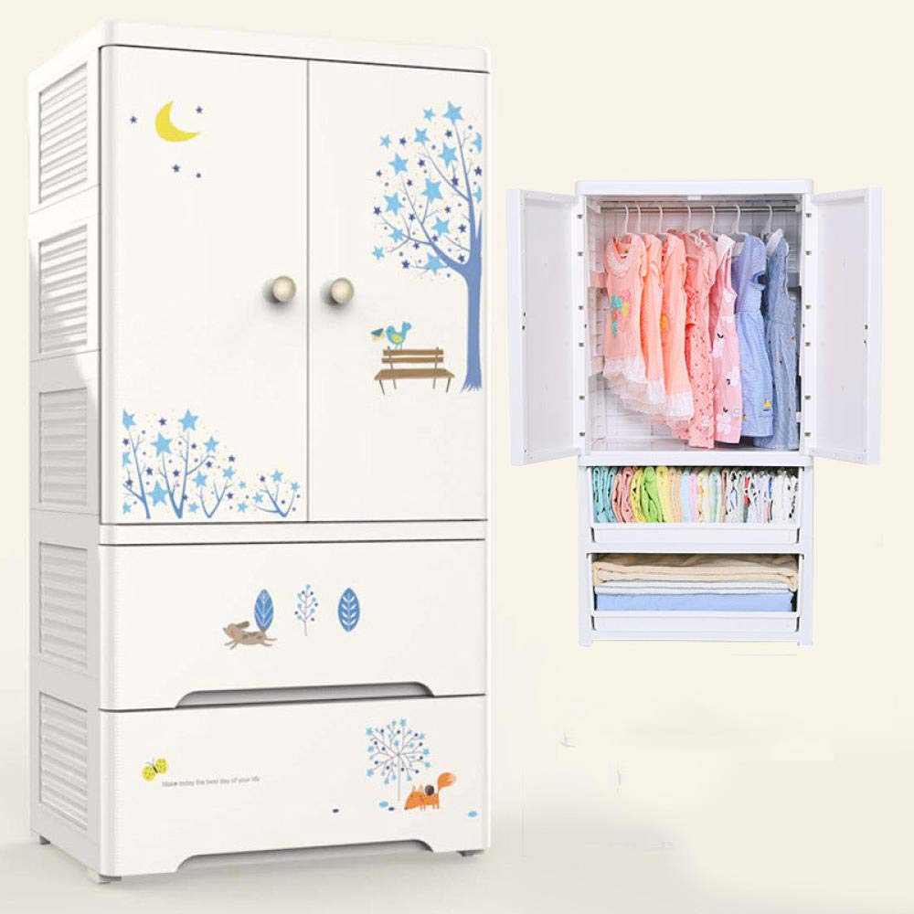 Organizador de almacenamiento armario de plástico modular estable con puertas modelo C