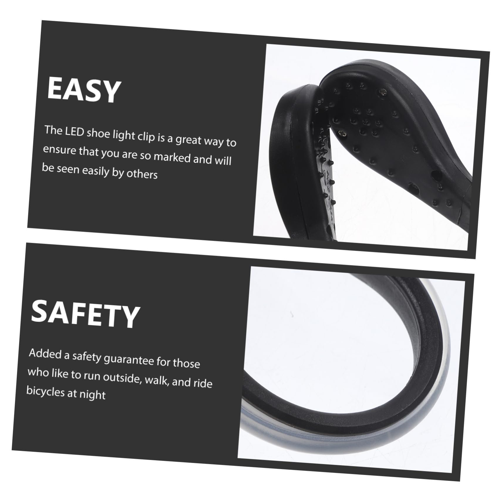 Sosoport Feux de Circulation Chaussure Flash LED équipement extérieur Clips Chaussures Femme lumière Running Clips de Nuit de Chaussures Flash Pince à Chaussures LED Plastique