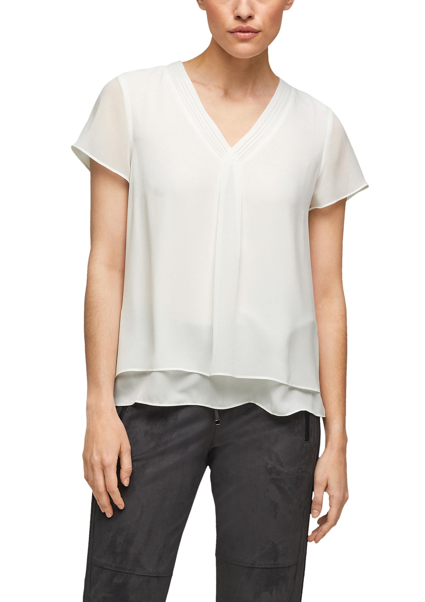 s.Oliver Damen 2124317 Bluse, 0200 beige, 40