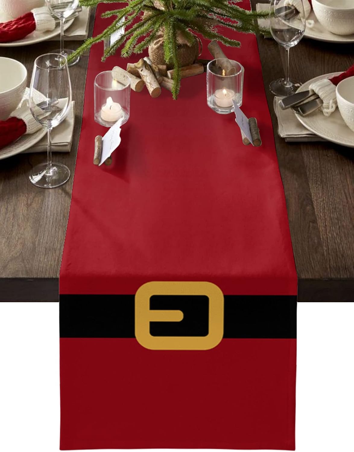 Christmas Table Runner Dresser Scarves Santa Belt Holiday Table Runners for