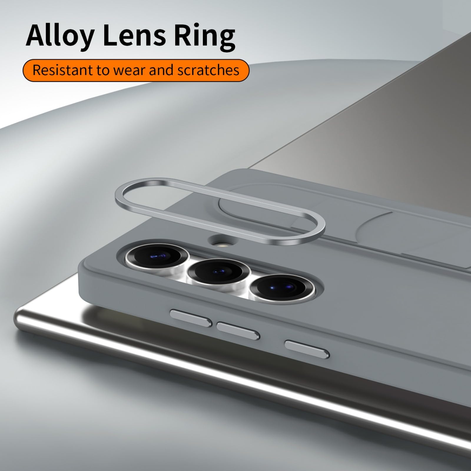 Etui na S25 Plus Case + 3 inteligentne przyciski NFC + pasek na nadgarstek i uchwyt + pierścień ze stopu obiektywu, stojak na uchwyt do Samsung Galaxy S25 + (2)