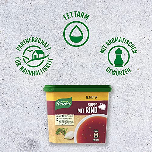 Knorr Suppe mit Rind Bouillon mit kräftigem Geschmack und natürlichen Zutaten 330 g