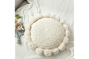 Charming Knitted Pom Pom Pillow for a Cozy and Inviting Ambiance