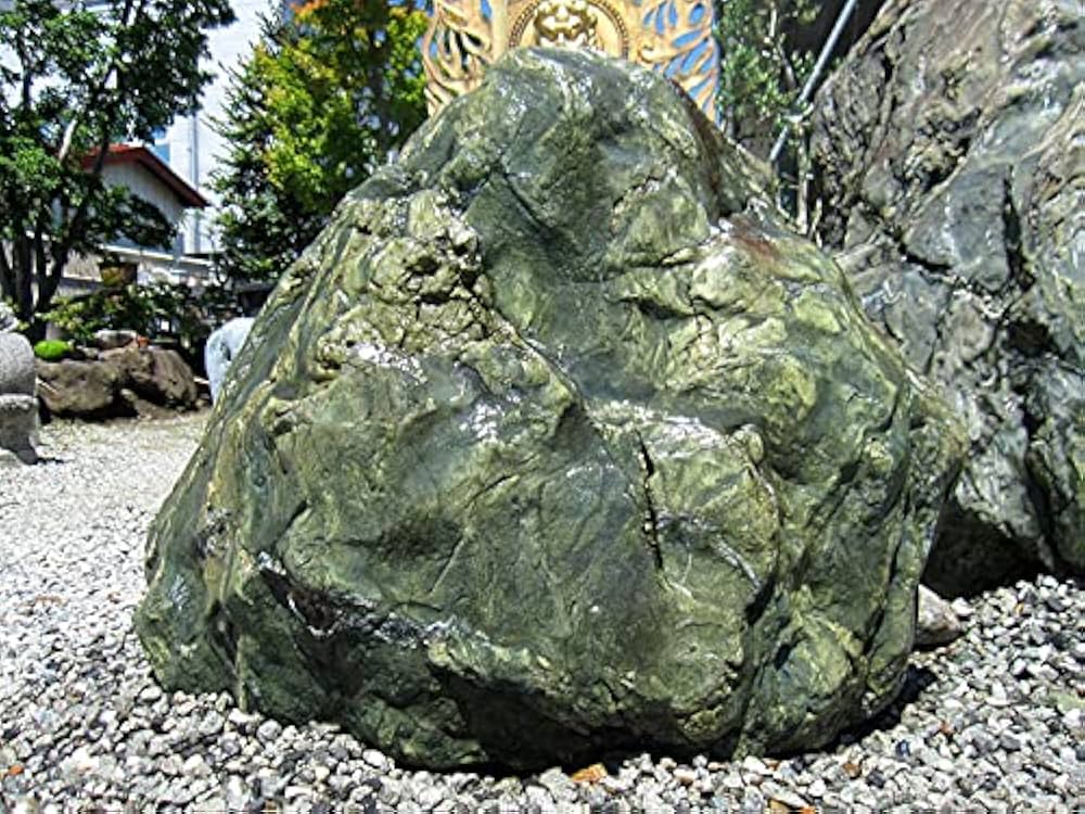 阿波の青石 庭石 希少石材 銘石 日本庭園 造園 庭園資材 飛石 35kg 阿波の青石 庭石 自然石 盆栽 水石 日本庭園 造園 坪庭 園芸