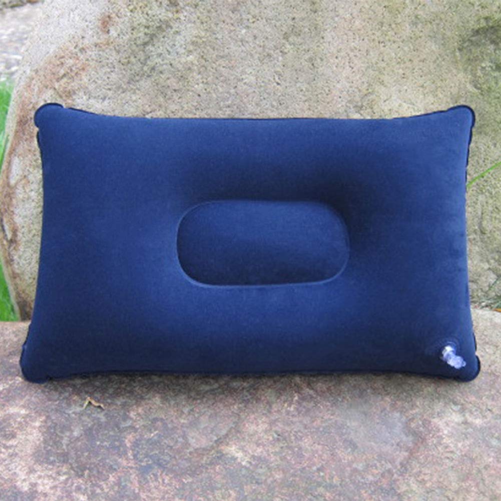 Lot De 2 Oreillers Gonflables Camping SZETOSY - Coussin Voyage Rectangulaire Confortable Bleu Et Gris