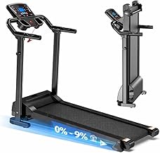 Foldable Treadmill XEO HOME Treadmills for Office Home Indoor Gym Cardio Workout Fitness Heavy Duty Space Saving Folding Best Running Walking & Jogging Machines LCD Water Bottle Holder & Pad Mobile