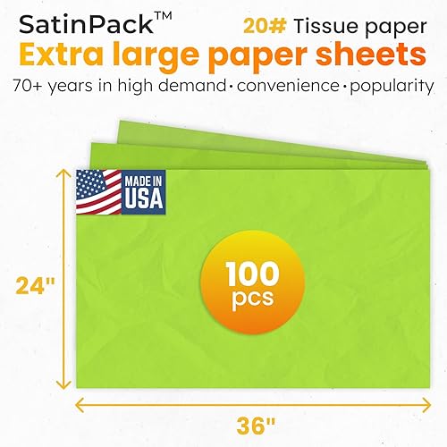 Vista 90 de IDL Packaging SatinPack - Rollo de papel de seda SatinPack de 18 pulgadas x 1800 pies, 20 pesos básicos, color cereza, hecho en Estados Unidos