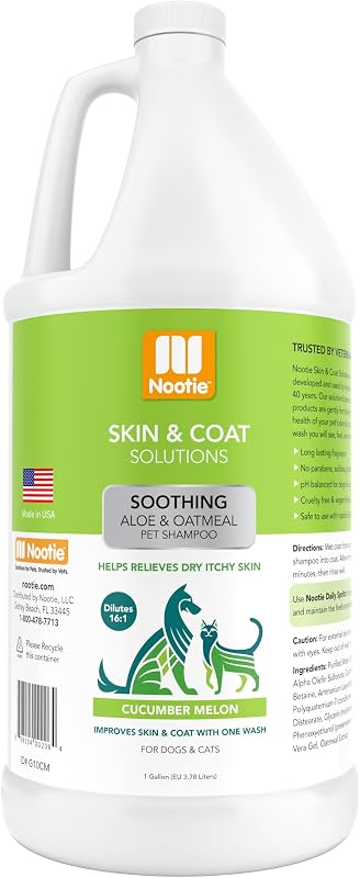 Shampoo para Cães e Gatos Nootie Cucumber Melon com Aloe e Aveia
