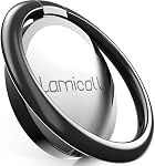 Cell Phone Ring Holder, Lamicall Finger Ring Stand - Universal Phone Cradle Kickstand, for iPhone 17 16 15 14 13 12 11 Pro Max, Galaxy S25 S24 S23 S22 S21 S20, All Android Smartphone, Black