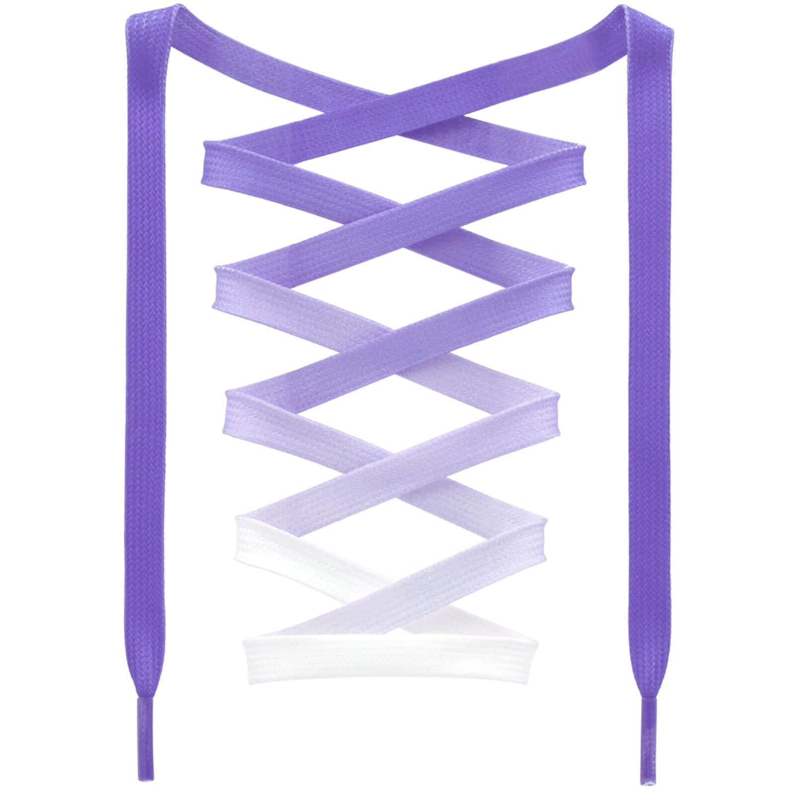 DANHUAColorful Flat Shoe Laces: 2 Pair Rainbow Printed Shoelaces for Sneakers