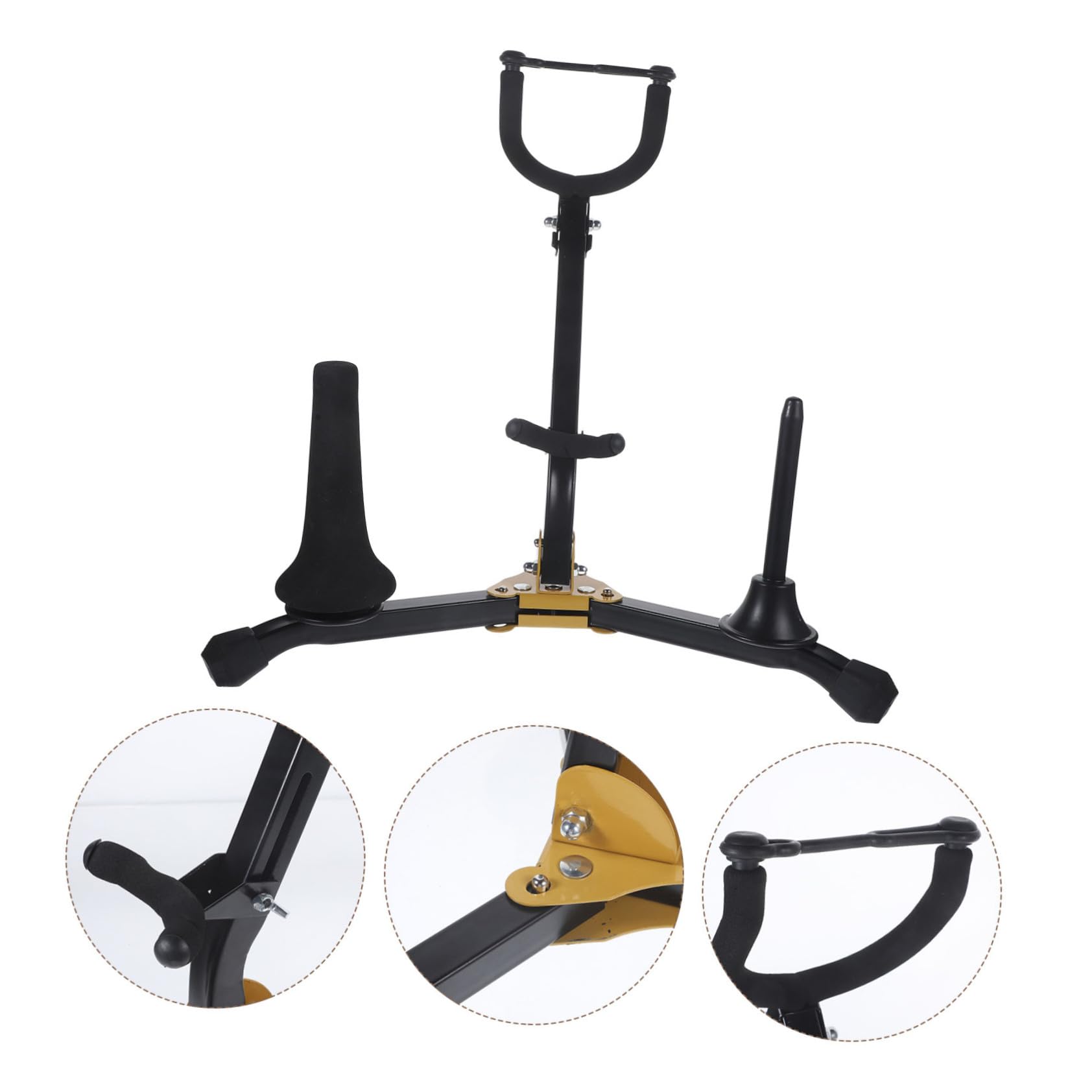 iplusmile Supporto Sassofono Pieghevole per Sax Tenore e Contralto e Portatile Stand Stabile e Leggero per Esposizione e Conservazione Strumenti Musicali