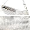 Valleycomfy Damen Clutch Silber Elegante Brauttasche Diamant Handtasche Hochzeit Abendtasche Klatsch Tasche Cluthesochzeit/Cocktail/Abschlussball/Club,Silber #3