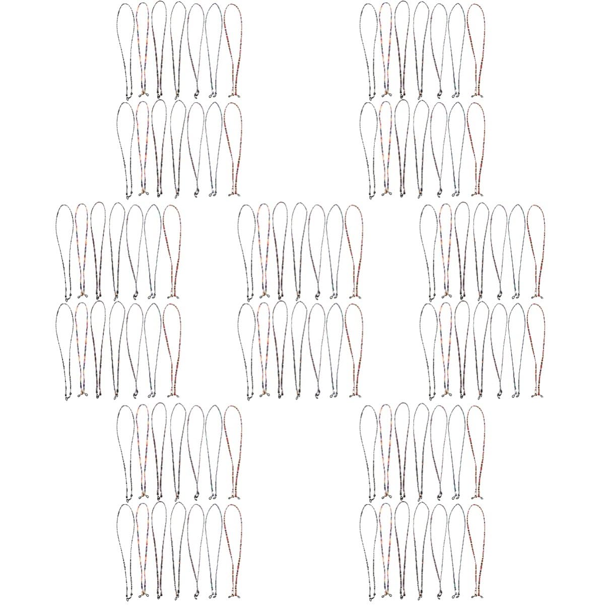 VALICLUD Brille Seil Hängende Kette Glashaltekette Brillenkette Zum Aufhängen Brillenketten Zum Aufhängen Anti-verlorener Brillenbügel Brillenband Polyester Baumwolle 14pcs*6