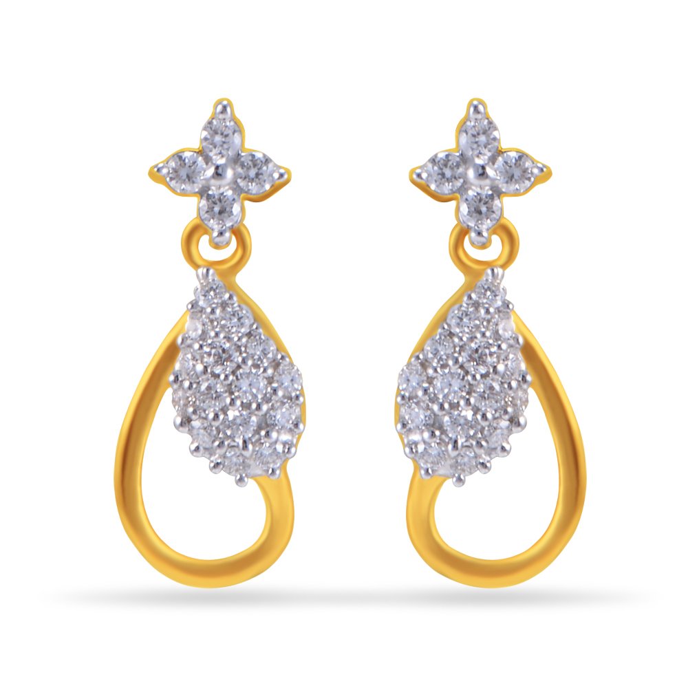 joyalukkas Women's & Girl's Pride Diamond Collection 18K Yellow Gold Stud Matching Earrings-picture-14