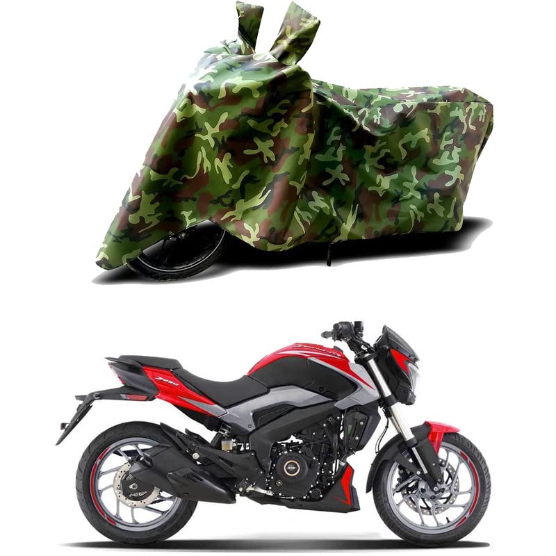 Image of 100% Water Resistant Bike Scooty Two Wheeler Body Cover Compatible for Bajaj Dominar 250 BS6 /UV-Rays /Heat Protection /Birds Dropping /Scratchproof /Dust Proof /Waterproof /All Varient[Green MJ]