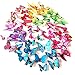 Produktbild Meown® 84 pcs 3D Schmetterlinge, Abnehmbar Wandsticker schlagfestem Kunststoff Schmetterling Dekorationen, Wand-Dekor - 7 Farben