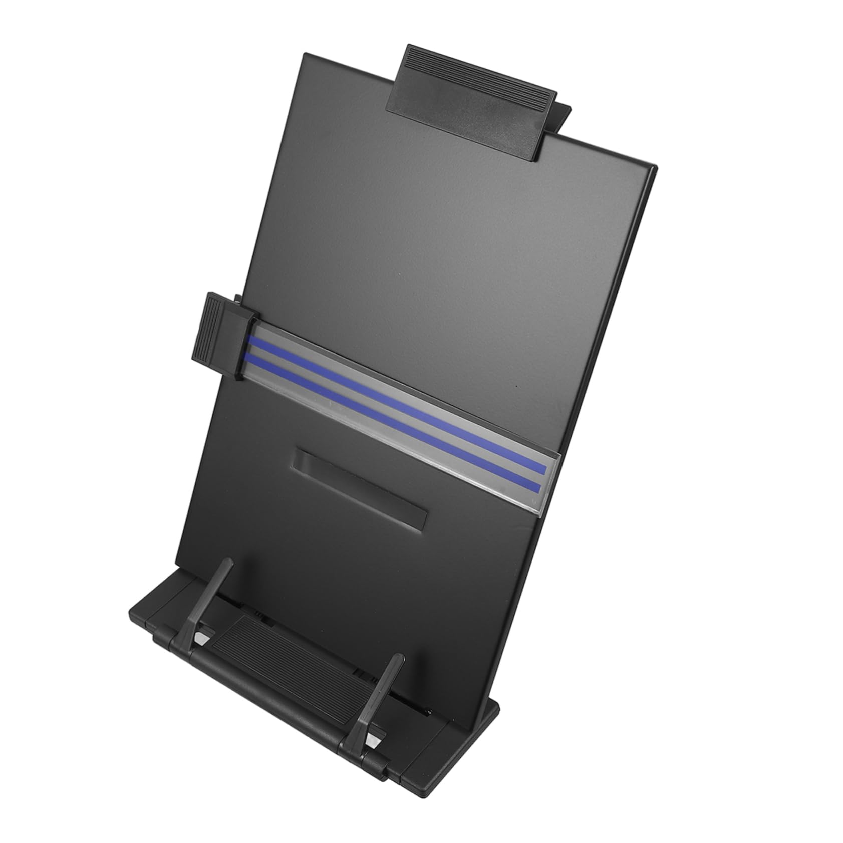 Portadocumenti da Tavolo Regolabile in Abs e Ferro Supporto Pieghevole e Righello, Porta Documenti Portatile per Casa e Ufficio