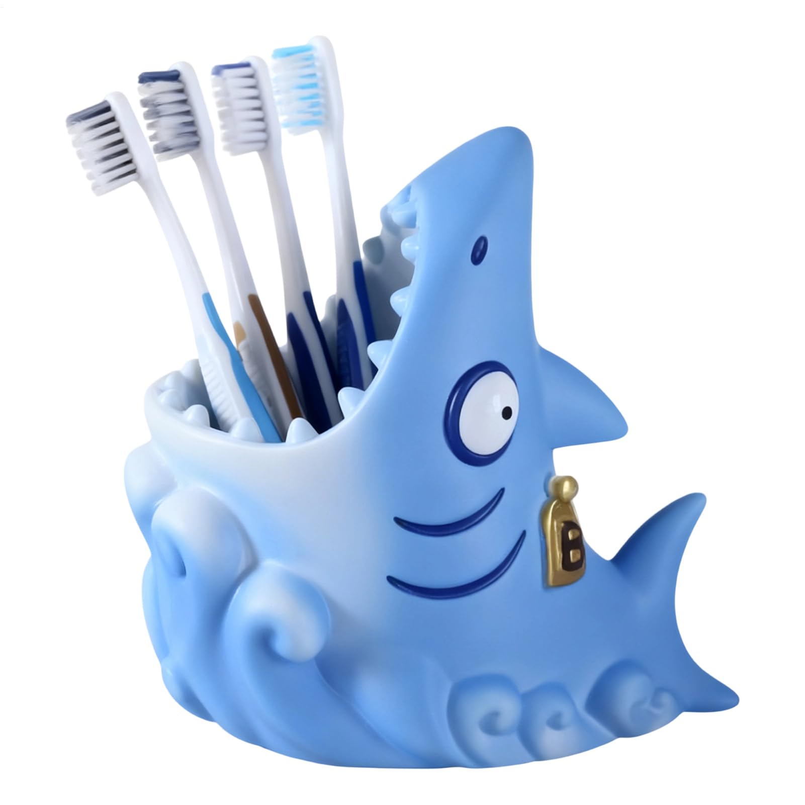 Support de brosse à dents requin 3D compact pour salle de bain