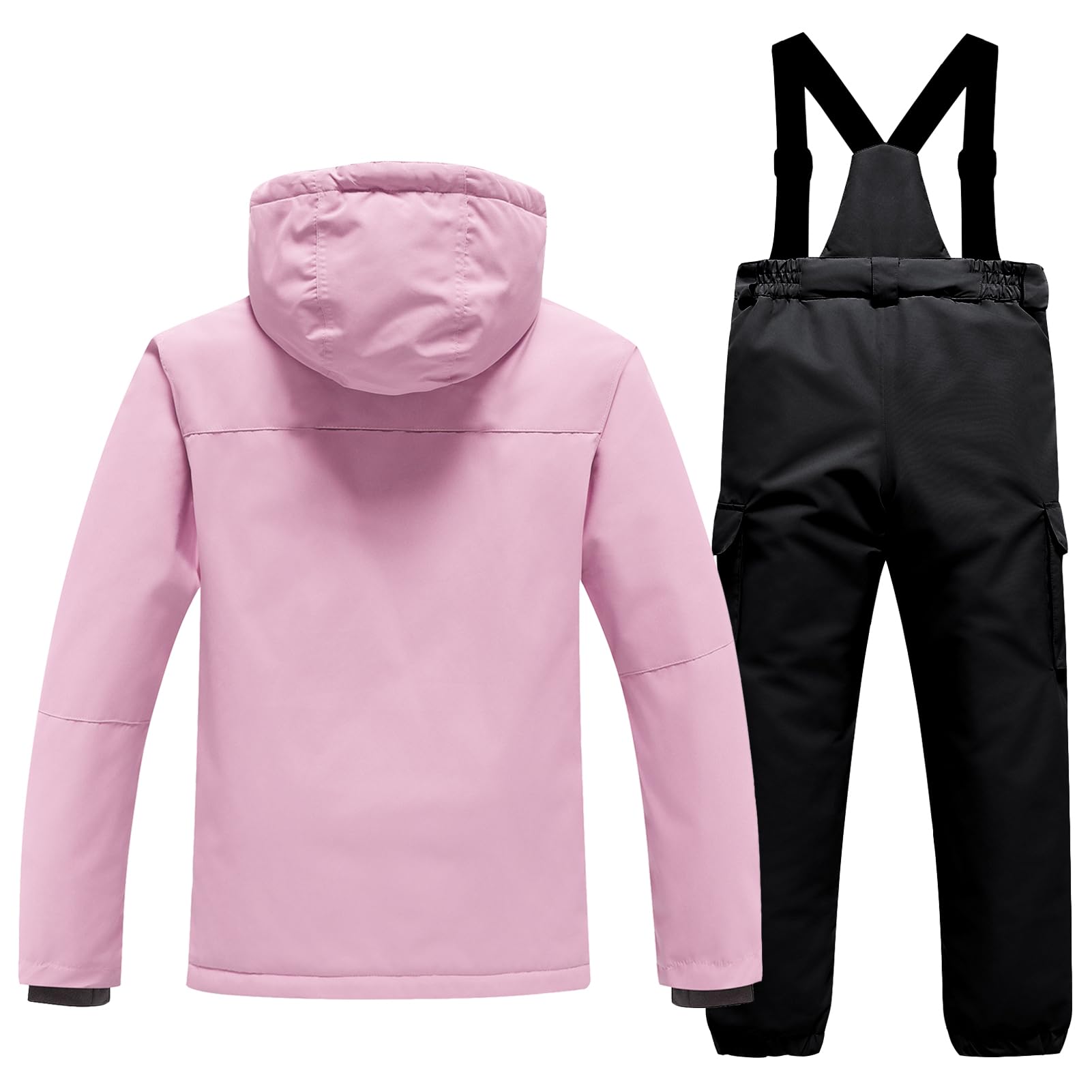Tuta da Sci Ragazza con Cappuccio Antivento e Impermeabile Tute da Neve Ragazzo Caldo Bambino Abbigliamento da Sci