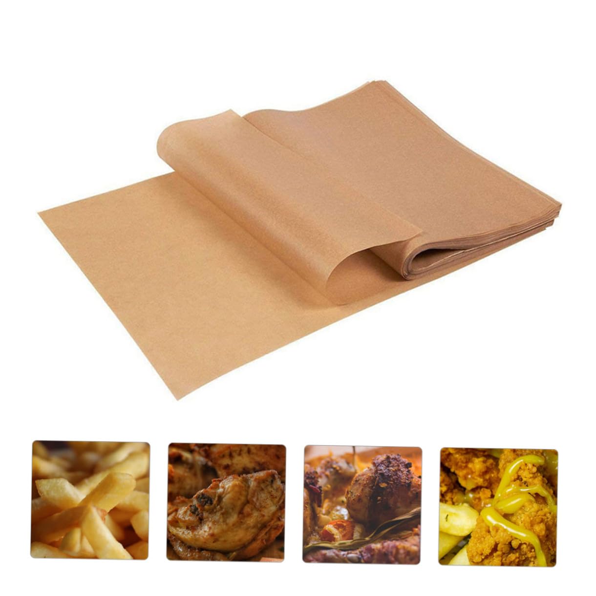 200 pezzi Carta da Forno Antiaderente Carta Parchment per Barbecue e Friggitrice ad Aria Resistenti Olio e Vapore per Cottura di Pane Torte e Dolci