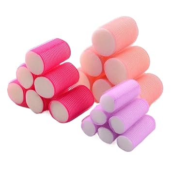 Hair Rollers for Women 18Pc Self Grip Heatless Hair Curler Hair Rollers Set Curling Hairdressing Styling Tool2.5cm 6pcs Random