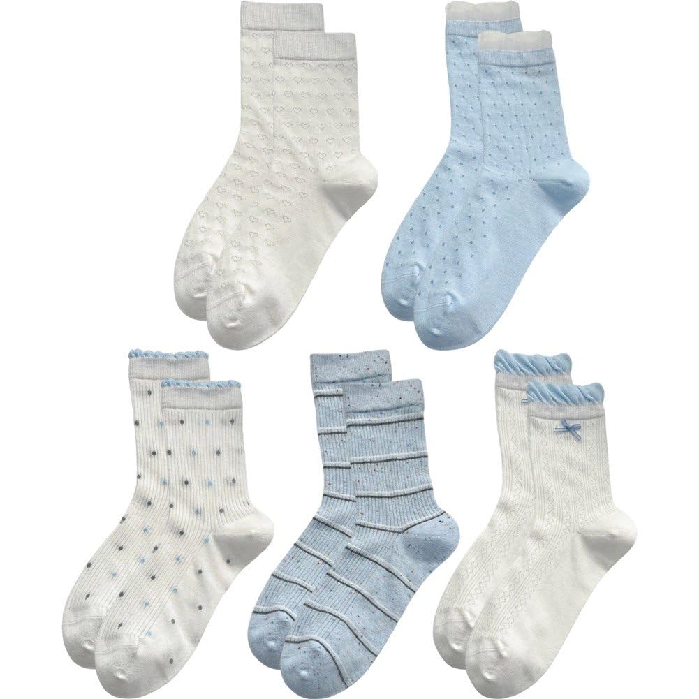 Sslvya 5 Pairs Womens Ankle Socks, Cute Short Socks Breathable Crew Sock Casual Sock for Women
