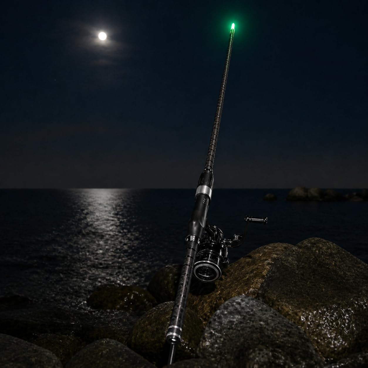 Canna da Pesca Telescopica da | Fibra di carbonio, plastica, gomma, punta luminosa, azione super rigida, metallo, per pescatori, per lago